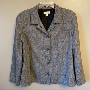 Appleseed’s Wool Blend Lined Lightwieght Blazer Shacket size 20 grey Heather